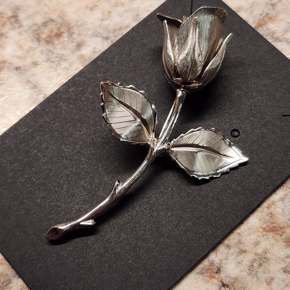🌹 Beautiful Antique Silver Rose 🌹 - Picture 5 of 6